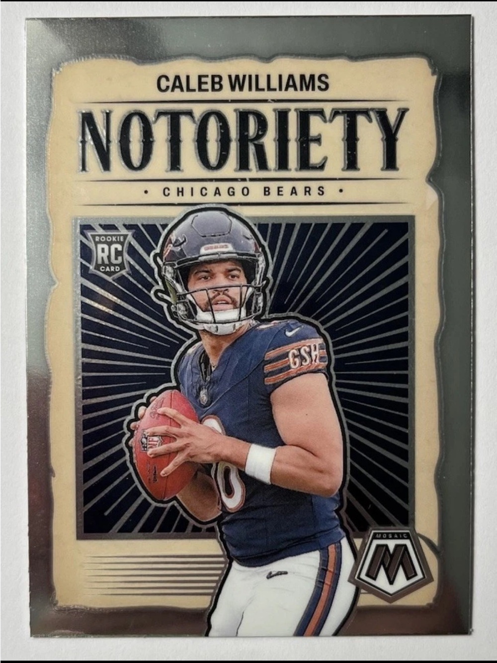2024 Panini Mosaic Caleb Williams Notoriety Rookie Card #18 Chicago Bears RC